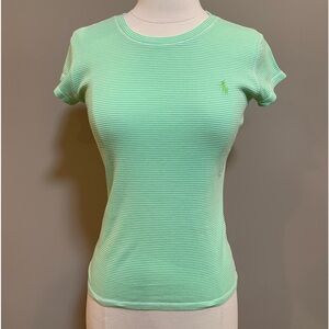 Ralph Lauren Green Striped Women's Top